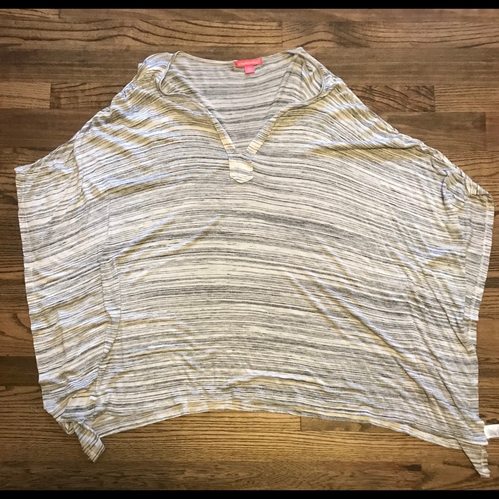 Poncho type oversized shirt